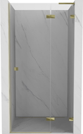Mexen Lunar L Duschtür, schwenkbar, rechts 80 cm, transparent, gold - 834L-080-000-50-00-P