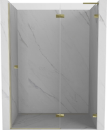 Mexen Lunar L Duschdrehtür rechts 135 cm, transparent, gold - 834L-135-000-50-00-P