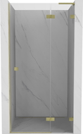 Mexen Lunar L Duschdrehtür rechts 110 cm, transparent, gebürstetes Gold - 834L-110-000-55-00-P