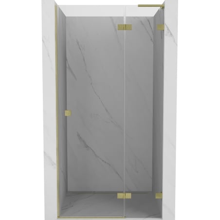 Mexen Lunar L Duschdrehtür Rechts 115 cm, transparent, gebürstet gold - 834L-115-000-55-00-P