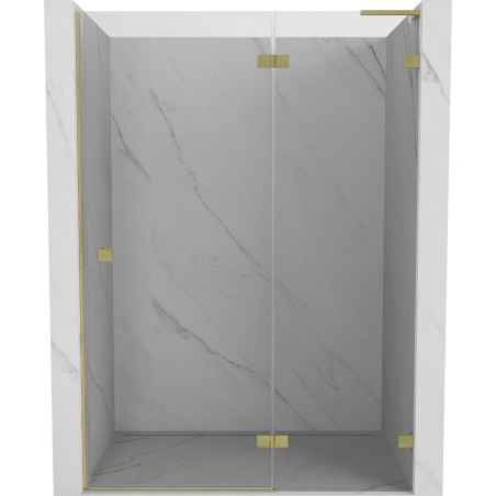 Mexen Lunar L Duschdrehtüren rechts 140 cm, transparent, gold gebürstet - 834L-140-000-55-00-P