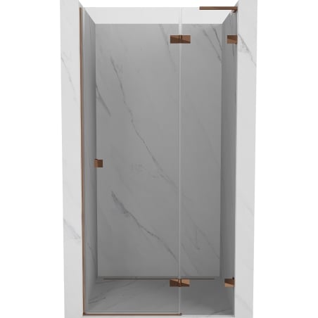 Mexen Lunar L Duschdreh- Türen rechts 90 cm, transparent, Roségold - 834L-090-000-60-00-P