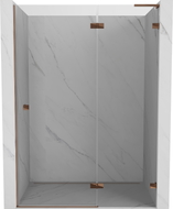 Mexen Lunar L Duschdrehtür rechts 135 cm, transparent, Roségold - 834L-135-000-60-00-P