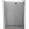 Mexen Lunar L rechte Duschtür, 140 cm, transparent, Roségold - 834L-140-000-60-00-P