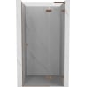 Mexen Lunar L Duschtür, rechts angeschlagen, 75 cm, transparent, gebürstetes Kupfer - 834L-075-000-65-00-P
