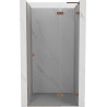 Mexen Lunar L Duschdrehtür rechts 90 cm, transparent, gebürstetes Kupfer - 834L-090-000-65-00-P