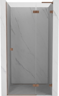 Mexen Lunar L Duschkabinentür rechts 95 cm, transparent, gebürstetes Kupfer - 834L-095-000-65-00-P