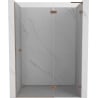 Mexen Lunar L Duschflügeltür rechts 135 cm, transparent, gebürstetes Kupfer - 834L-135-000-65-00-P