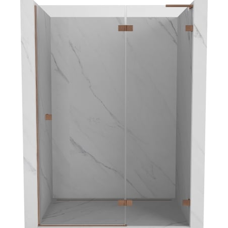 Mexen Lunar L Duschpendeltüren rechts 140 cm, transparent, gebürstetes Kupfer - 834L-140-000-65-00-P