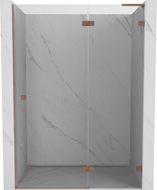 Mexen Lunar L Duschpendeltüren rechts 140 cm, transparent, gebürstetes Kupfer - 834L-140-000-65-00-P