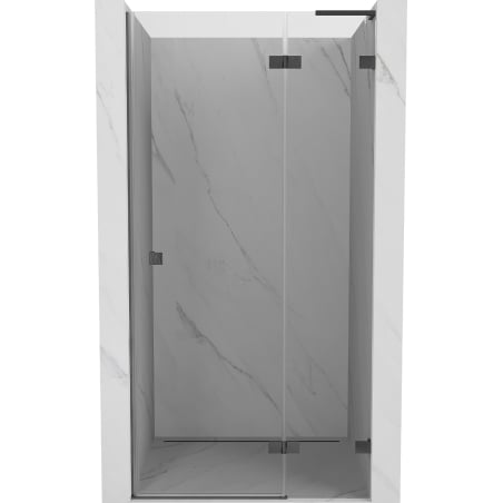 Mexen Lunar L Duschtür rechts öffnend 85 cm, transparent, gun gray gebürstet - 834L-085-000-66-00-P