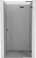 Mexen Lunar L Duschdrehtür rechts 95 cm, transparent, gebürstet gun gray - 834L-095-000-66-00-P