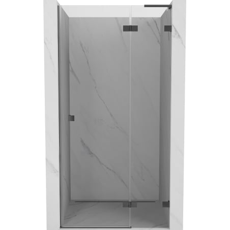 Mexen Lunar L Duschwand rechts öffnend 105 cm, transparent, Gun Metal - 834L-105-000-95-00-P