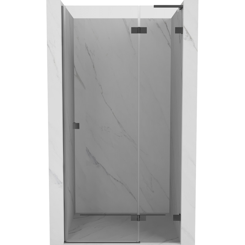 Mexen Lunar L Duschtüren rechts öffnend 115 cm, transparent, Gunmetal - 834L-115-000-95-00-P