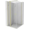 Mexen Mist T Duschkabine schwenkbar 75 x 75 cm, transparent, gold gebürstet - 8A4T-075-075-55-00