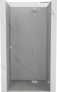 Mexen Lunar L rechte, schwenkbare Duschtür 90 cm, transparent, gebürstetes Nickel - 834L-090-000-97-00-P