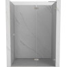 Mexen Lunar L Duschdrehtür rechts 130 cm, transparent, gebürstetes Nickel - 834L-130-000-97-00-P