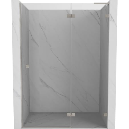 Mexen Lunar L Duschdrehtür rechts 135 cm, transparent, gebürsteter Nickel - 834L-135-000-97-00-P