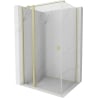 Mexen Mist T Duschkabine schwenkbar 85 x 80 cm, transparent, gebürstetes Gold - 8A4T-085-080-55-00