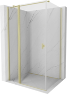 Mexen Mist T Duschkabine schwenkbar 85 x 80 cm, transparent, gebürstetes Gold - 8A4T-085-080-55-00
