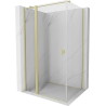 Mexen Mist T Duschkabine Schwingtür 110 x 85 cm, transparent, gebürstetes Gold - 8A4T-110-085-55-00