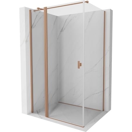 Mexen Mist T Duschkabine schwingbar 75 x 70 cm, transparent, gebürstetes Kupfer - 8A4T-075-070-65-00