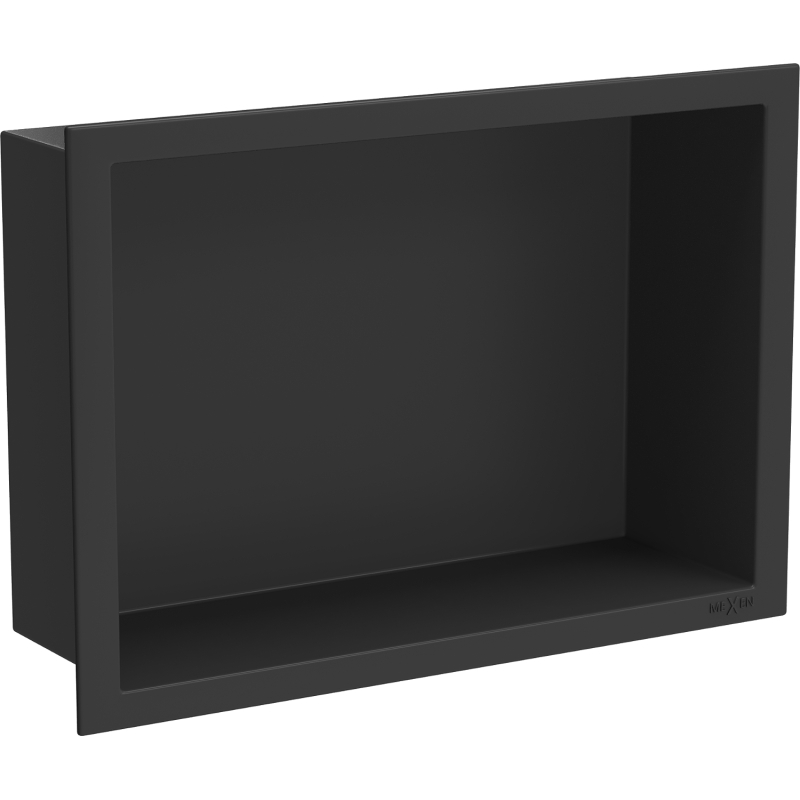 Mexen X-Wall-R Nischeregal mit Flansch 30 x 20 cm, schwarz - 1970302010