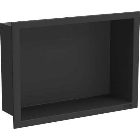 Mexen X-Wall-R Nischeregal mit Flansch 30 x 20 cm, schwarz - 1970302010