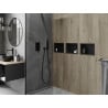 Mexen X-Wall-R Nischeregal mit Flansch 30 x 20 cm, schwarz - 1970302010