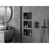 Mexen X-Wall-R Nischeregal mit Flansch 30 x 20 cm, schwarz - 1970302010