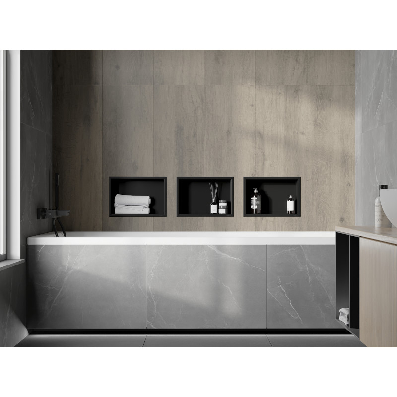 Mexen X-Wall-R Nischenregal mit Abdeckung 30 x 20 cm, schwarz - 1970302010
