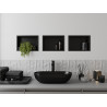 Mexen X-Wall-R Nischeregal mit Flansch 30 x 20 cm, schwarz - 1970302010