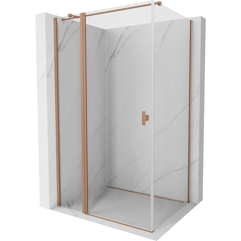 Mexen Mist T Duschkabine Schwenktür 75 x 110 cm, transparent, gebürstetes Kupfer - 8A4T-075-110-65-00