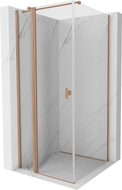 Mexen Mist T Duschkabine, schwenkbar, 110 x 110 cm, transparent, gebürstetes Kupfer - 8A4T-110-110-65-00