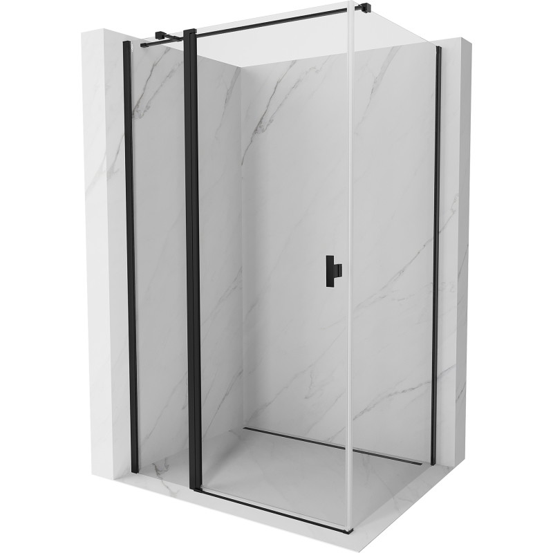Mexen Mist T Duschkabine Pendeltür 90 x 70 cm, transparent, schwarz - 8A4T-090-070-70-00