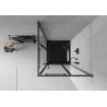 Mexen Rio Duschkabine quadratisch 70 x 70 cm, transparent, schwarz + Duschwanne Flat, schwarz - 860-070-070-70-00-4070B