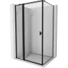 Mexen Mist T Duschkabine Pendeltür links 110 x 70 cm, schwarze Rahmen, schwarz - 8A4T-110-070-70-70-L