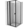 Mexen Mist T Duschkabine schwenkbar links 85 x 85 cm, schwarzer Rahmen, schwarz - 8A4T-085-085-70-70-L