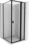 Mexen Mist T Duschkabine schwenkbar rechts 70 x 70 cm, schwarzer Rahmen, schwarz - 8A4T-070-070-70-70-P