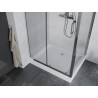 Mexen Apia Schiebedusche 100 x 80 cm, transparent, Chrom + Brausewanne Rio - 840-100-080-01-00-4510