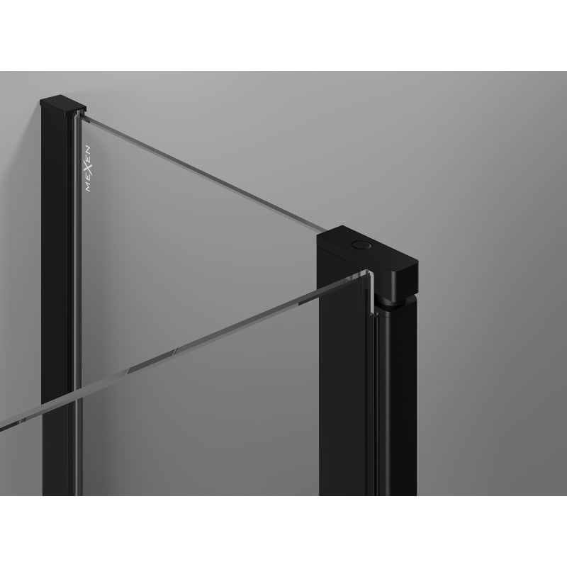Mexen Mist T Duschkabine schwenkbar rechts 100 x 90 cm, schwarzer Rahmen, schwarz - 8A4T-100-090-70-70-P