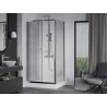 Mexen Apia Schiebeduschkabine 120 x 90 cm, transparent, Chrom + Duschwanne Rio - 840-120-090-01-00-4510