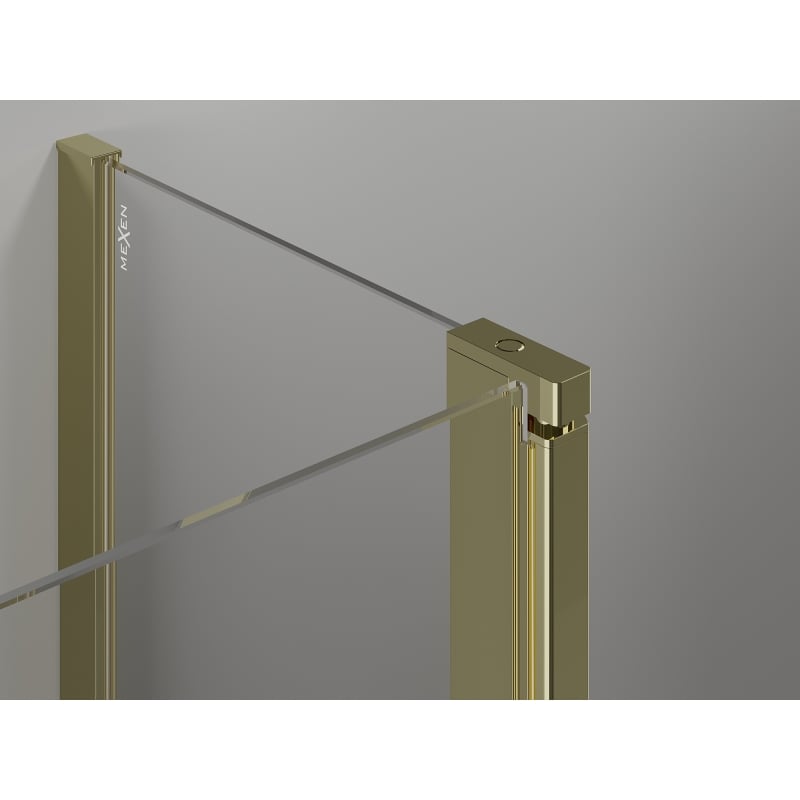 Mexen Mist Duo Duschkabine schwenkbar 70 x 70 cm, transparent, gold - 8A4-070-070-50-00