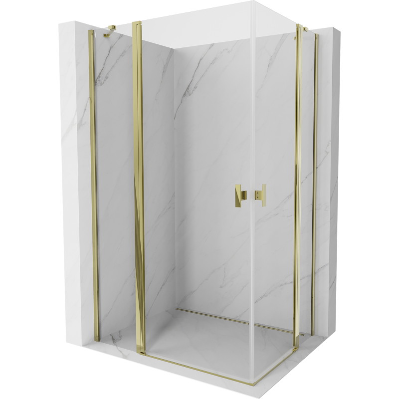 Mexen Mist Duo Pendeltür-Duschkabine 115 x 70 cm, transparent, gold - 8A4-115-070-50-00