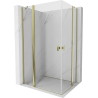 Mexen Mist Duo Duschkabine schwenkbar 90 x 75 cm, transparent, gold - 8A4-090-075-50-00