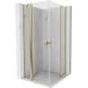 Mexen Mist Duo Duschkabine, schwenkbar 85 x 85 cm, transparent, gold - 8A4-085-085-50-00