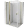 Mexen Mist Duo Duschkabine schwenkbar 100 x 95 cm, transparent, gold - 8A4-100-095-50-00