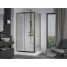 Mexen Apia Schiebetür Duschkabine 120 x 90 cm, transparent, gold + Rio Duschwanne - 840-120-090-50-00-4510
