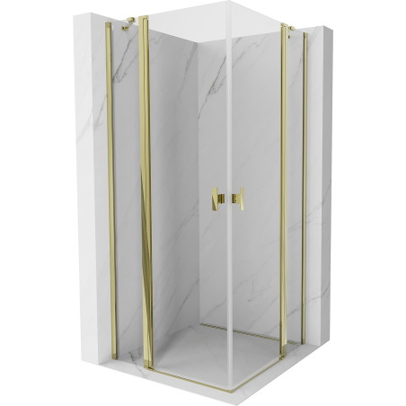 Mexen Mist Duo Duschkabine mit Tür 105 x 105 cm, transparent, gold - 8A4-105-105-50-00
