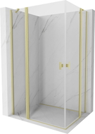 Mexen Mist Duo Duschkabine, 95 x 70 cm, transparent, gebürstetes Gold - 8A4-095-070-55-00